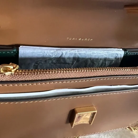 Tory Burch Eleanor phone crossbody in Moose NEW - Picture 12 of 13